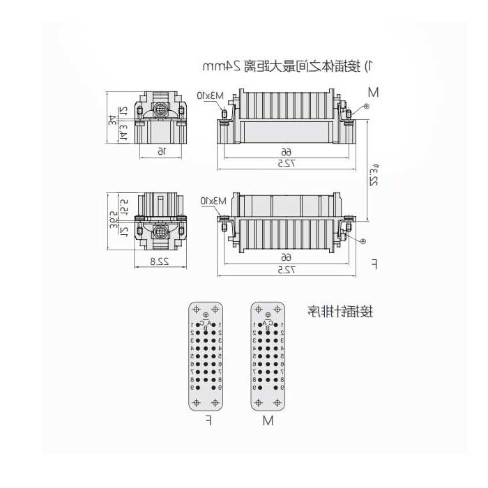 Female core, cold-pressed, suitable for H16A shell, HD-025-F, 09210253101