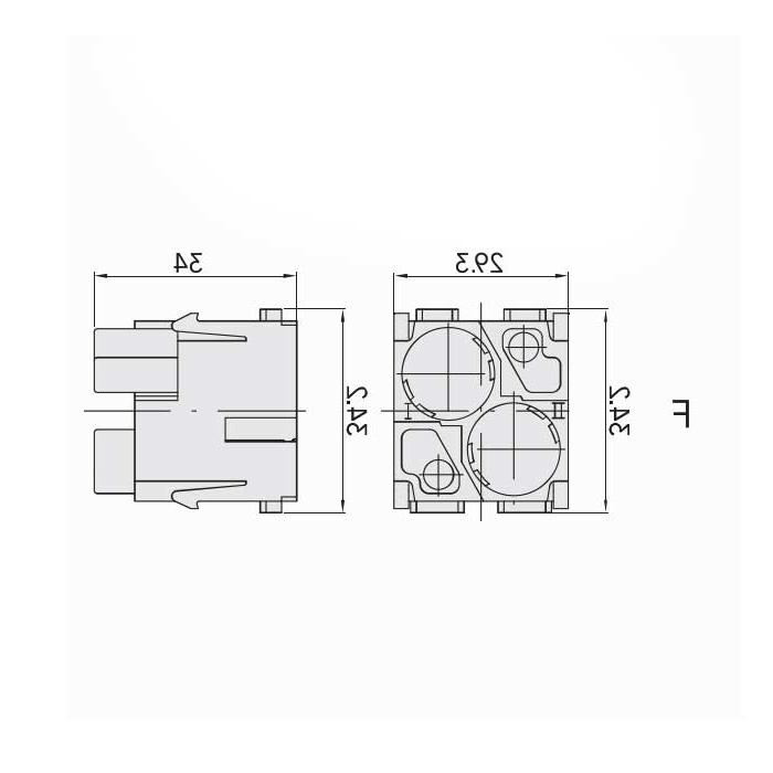 HM module, female connector, HM-Q2-F, 09140023101